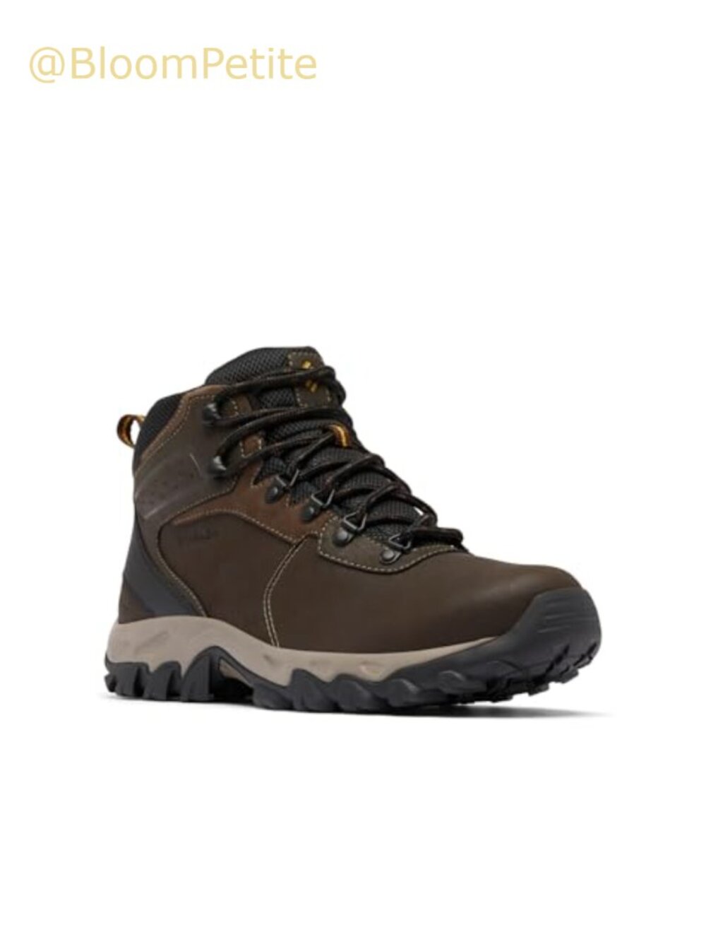 Waterproof Leather Mesh Hiking Boot Lace-Up Mid-Top